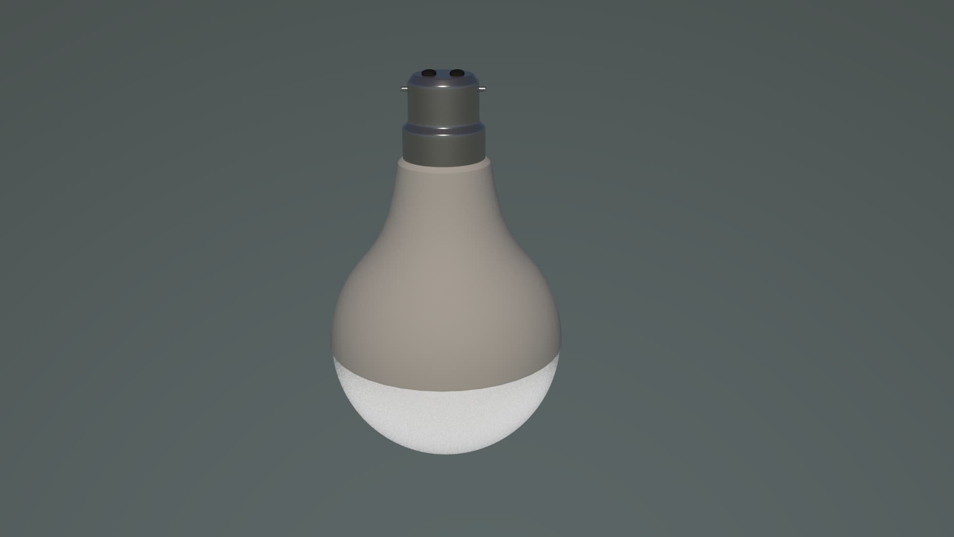 Modern 3D LED Light Bulb Model with Bayonet Base