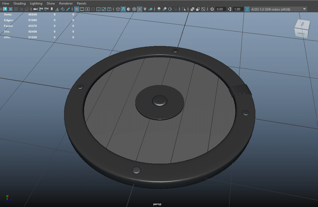 Medieval Viking Wooden Round Shield 3D Model